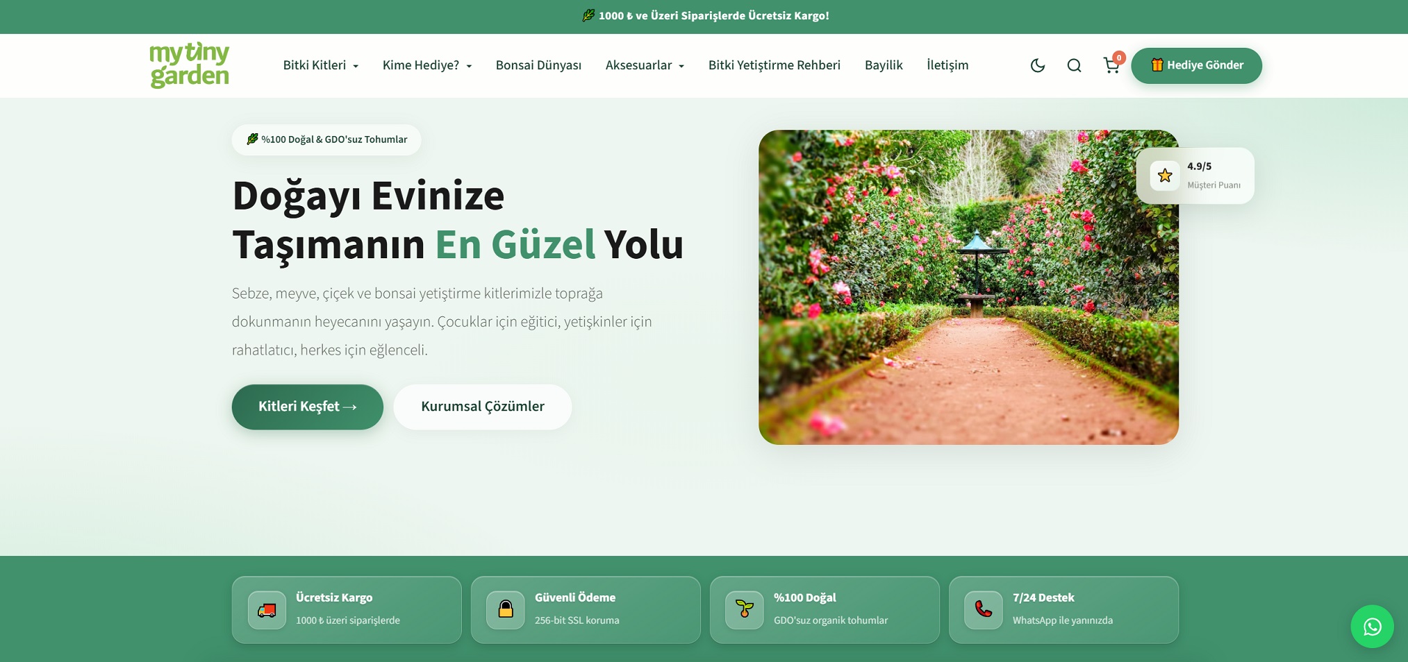 My Tiny Garden ana sayfa ekran görüntüsü